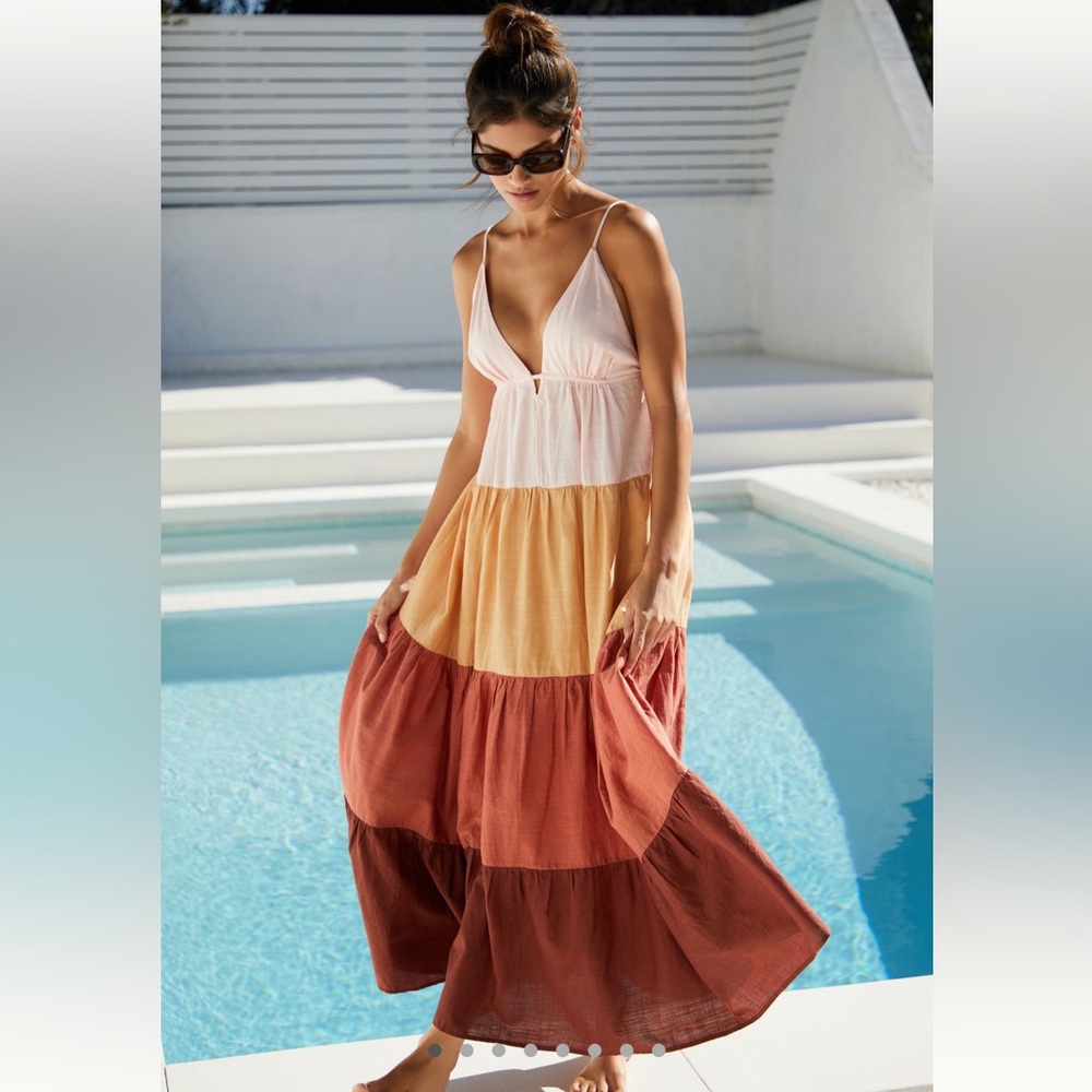 Anthropologie Raya Colorblock Maxi Dress